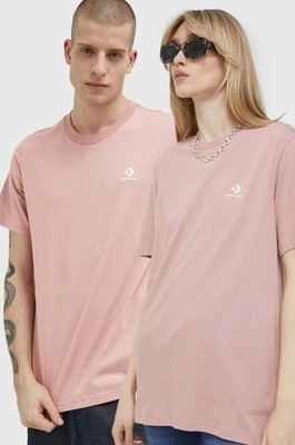 Zdjęcie produktu Converse t-shirt bawełniany kolor różowy gładkiCHEAPER