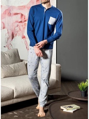 Zdjęcie produktu COTONELLA Piżama w kolorze niebiesko-szarym rozmiar: XL
