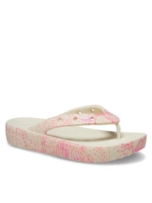 Zdjęcie produktu Crocs Japonki Classic Platform Snake Print Flip W 208243 Beżowy