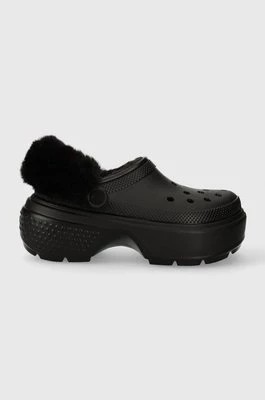 Zdjęcie produktu Crocs klapki Stomp Lined Clog damskie kolor czarny na platformie 208546