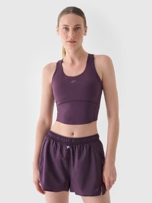 Zdjęcie produktu Crop top treningowy szybkoschnący damski - fioletowy 4F