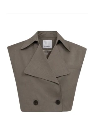 Zdjęcie produktu Crop Waistcoat Blazer 154-Walnut Co'Couture