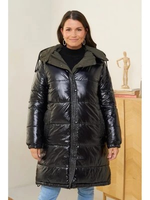 Zdjęcie produktu Curvy Lady Dwustronna kurtka zimowa w kolorze czarno-oliwkowym rozmiar: 46/48