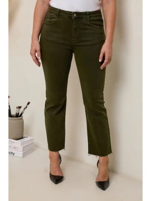 Zdjęcie produktu Curvy Lady Dżinsy - Regular fit - w kolorze khaki rozmiar: 46