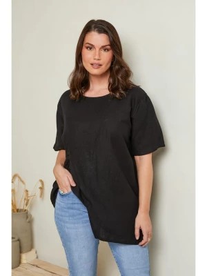 Zdjęcie produktu Curvy Lady Lniana koszulka w kolorze czarnym rozmiar: 44/46