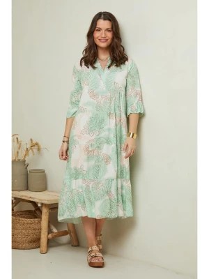 Zdjęcie produktu Curvy Lady Sukienka w kolorze biało-zielonym rozmiar: 48/50