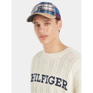 Zdjęcie produktu Czapka z daszkiem Tommy Hilfiger Th Monogram Tartan Cap AM0AM11991 Niebieski