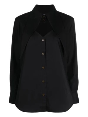 Zdjęcie produktu Czarna Bawełniana Klasyczna Koszula z Kołnierzykiem Vivienne Westwood