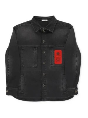 Zdjęcie produktu Czarna bawełniana koszula jeansowa dla chłopców Dolce & Gabbana