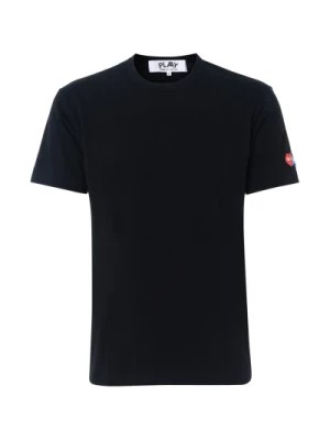 Zdjęcie produktu Czarna bawełniana koszulka z bocznym logo Comme des Garçons Play