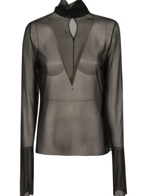 Zdjęcie produktu Czarna Bluzka dla Kobiet Saint Laurent