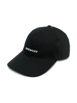 Zdjęcie produktu Czarna czapka baseballowa z haftowanym logo Givenchy