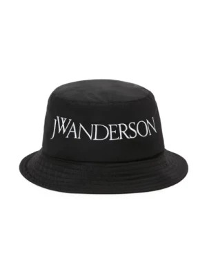 Zdjęcie produktu Czarna czapka z logo haftowanym JW Anderson