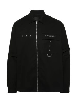 Zdjęcie produktu Czarna Koszula z Zameczkiem i Odpinanymi Rękawami Givenchy