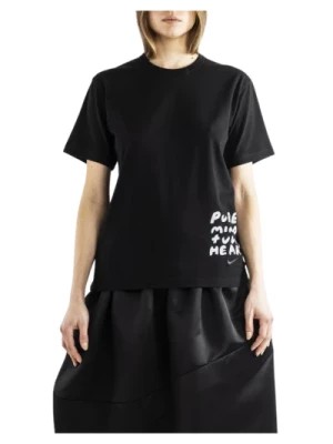 Zdjęcie produktu Czarna koszulka Nike z haftowanym logo Swoosh Comme des Garçons