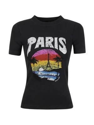 Zdjęcie produktu Czarna koszulka Paris Tropical Balenciaga