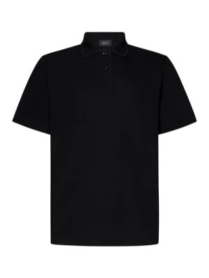 Zdjęcie produktu Czarna Koszulka Polo z Haftowanym Logo Brioni