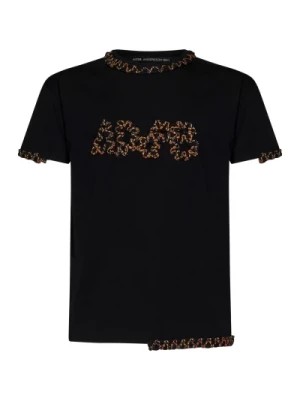 Zdjęcie produktu Czarna koszulka z bawełny z haftowanym logo Andersson Bell