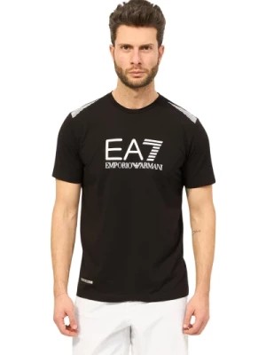 Zdjęcie produktu Czarna Koszulka z Logo i Podstawowym Designem Emporio Armani EA7