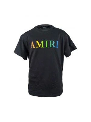 Zdjęcie produktu Czarna Koszulka z Logo Tęczy Amiri
