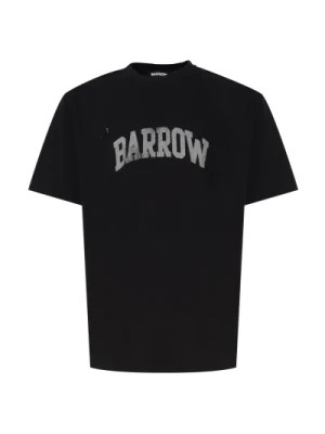Zdjęcie produktu Czarna Koszulka z Logo z Bawełny Barrow