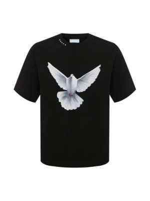 Zdjęcie produktu Czarna koszulka z motywem latającego gołębia 3.Paradis