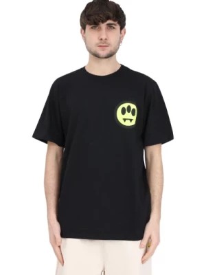 Zdjęcie produktu Czarna koszulka z nadrukiem i uśmiechem Barrow