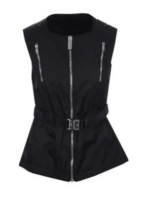 Zdjęcie produktu Czarna kurtka z nylonu z kwadratowym dekoltem i zamkiem błyskawicznym Givenchy