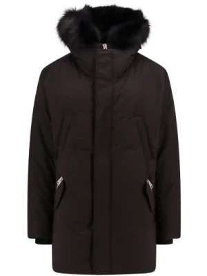 Zdjęcie produktu Czarna kurtka z odpinanym futrem Mackage