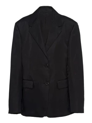 Zdjęcie produktu Czarna kurtka z trójkątnym logo Prada