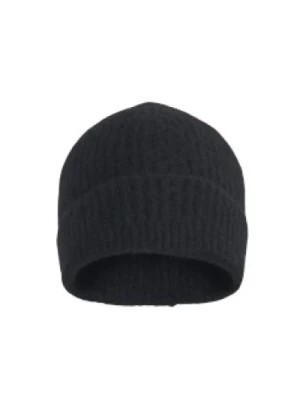 Zdjęcie produktu Czarna mieszana czapka z jaka, żakardowa Isabel Benenato