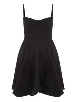 Zdjęcie produktu Czarna mini sukienka bez ramiączek z balonową spódnicą Del Core
