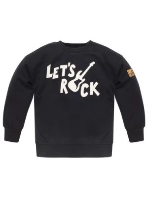 Zdjęcie produktu Czarna nierozpinana bluza chłopięca - LETS ROCK - Pinokio
