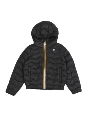 Zdjęcie produktu Czarna pikowana kurtka w stylu fali K-Way