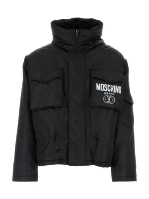 Zdjęcie produktu Czarna pikowana kurtka z nylonu Moschino