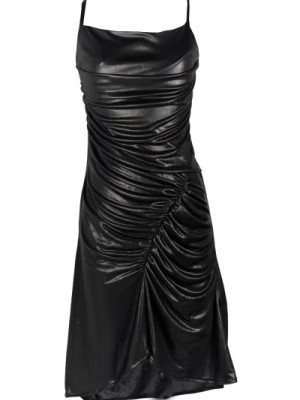 Zdjęcie produktu Czarna Plisowana Sukienka z Draperią Marine Serre