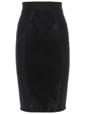 Zdjęcie produktu Czarna rozciągliwa spódnica z nylonu Dolce & Gabbana