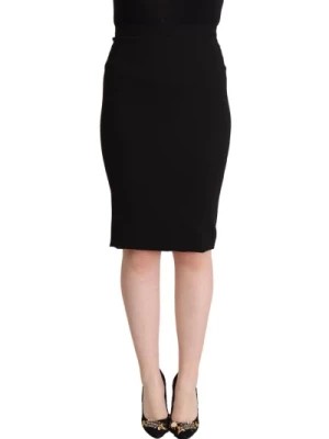 Zdjęcie produktu Czarna Spódnica Ołówkowa z wysokim stanem Dolce & Gabbana