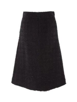 Zdjęcie produktu Czarna Spódnica Tweedowa Midi Balenciaga