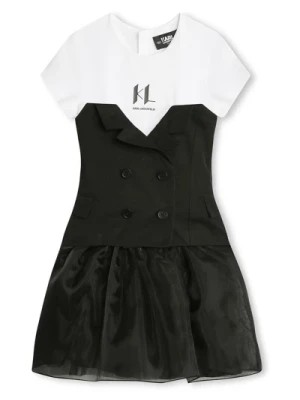 Zdjęcie produktu Czarna Sukienka Dziecięca Vestito Karl Lagerfeld