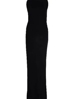 Zdjęcie produktu Czarna Sukienka Maxi z Podwyższonym Tyłem Calvin Klein