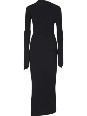 Zdjęcie produktu Czarna Sukienka Spiralna Maxi Balenciaga