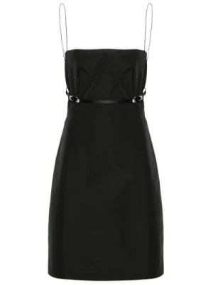Zdjęcie produktu Czarna Sukienka w Stylu Bustiera z Paskiem z Satyny Givenchy
