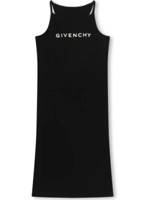 Zdjęcie produktu Czarna sukienka z bawełny z nadrukiem logo 4G Givenchy