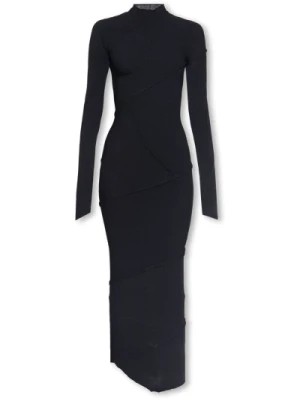 Zdjęcie produktu Czarna Sukienka z Dzianiny Żakardowej Balenciaga