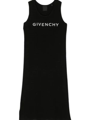 Zdjęcie produktu Czarna Sukienka z Haftem i Motywem 4G Givenchy