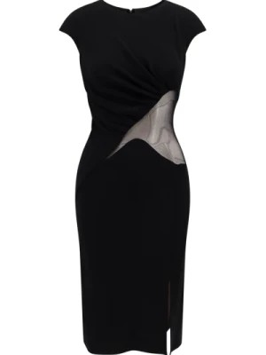 Zdjęcie produktu Czarna sukienka z krótkim rękawem i rozcięciem z przodu Givenchy