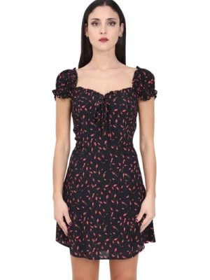 Zdjęcie produktu Czarna Sukienka z Kwiatowym Wzorem Audrey Mar De Margaritas