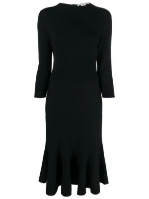 Zdjęcie produktu Czarna Sukienka z Logo i Okrągłym Dekoltem Stella McCartney