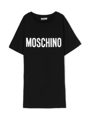 Zdjęcie produktu Czarna Sukienka z Logo Moschino